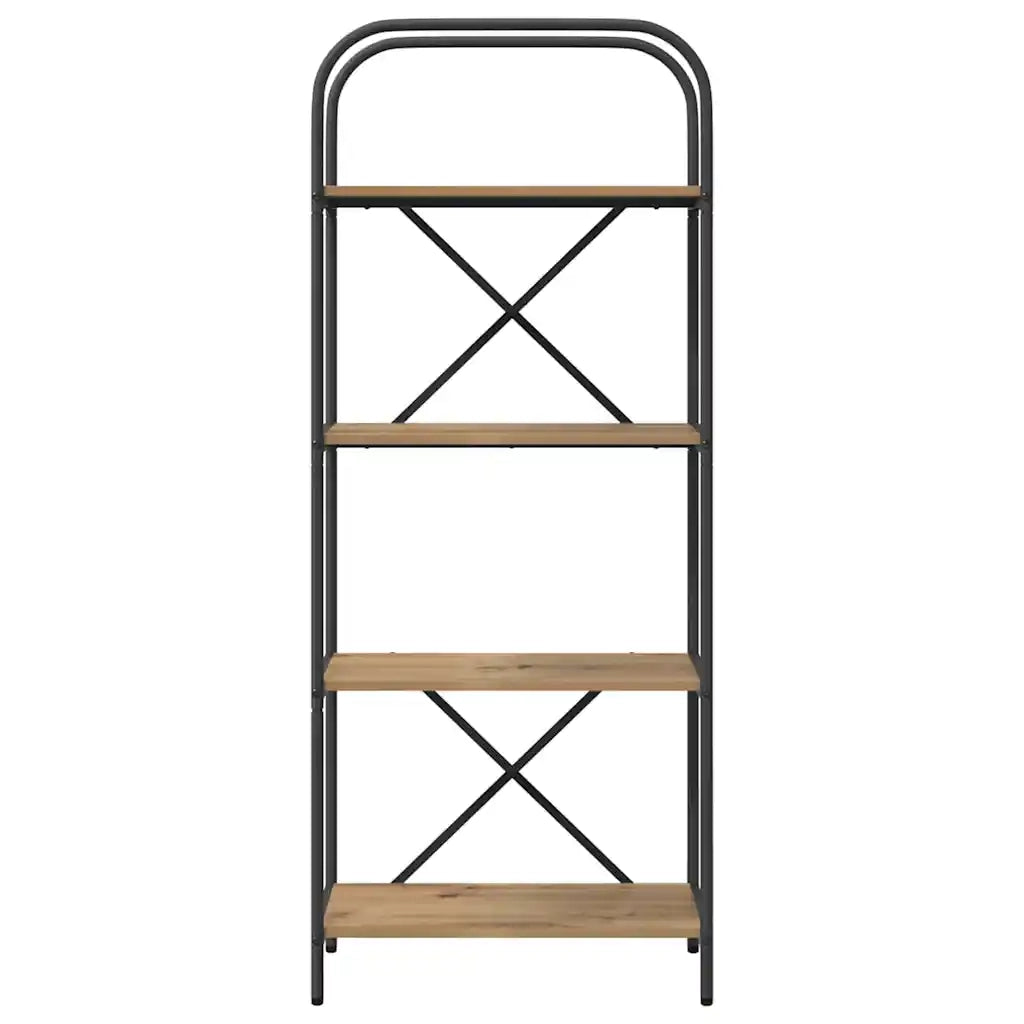 Libreria-Scaffale per Libri-Mobile di Stoccaggio Rovere artigianale 60 x 30 x 146 cm Legno multistrato 534529