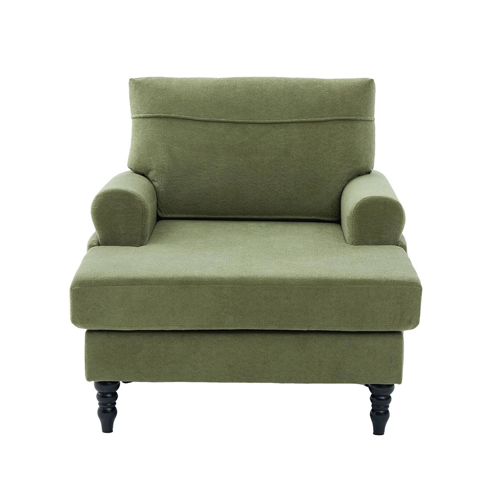 Chaise longue minimalista - Xylo - Tissuto chenille con tasche laterali