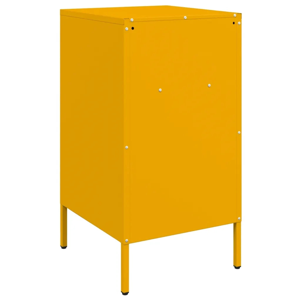 Comodino Giallo Senape 36x39x68 cm in Acciaio 843084