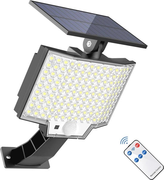 Lanterna Solare per Esterni con Sensore di Movimento - 126 LED - Impermeabile - 210 Gradi di Illuminazione