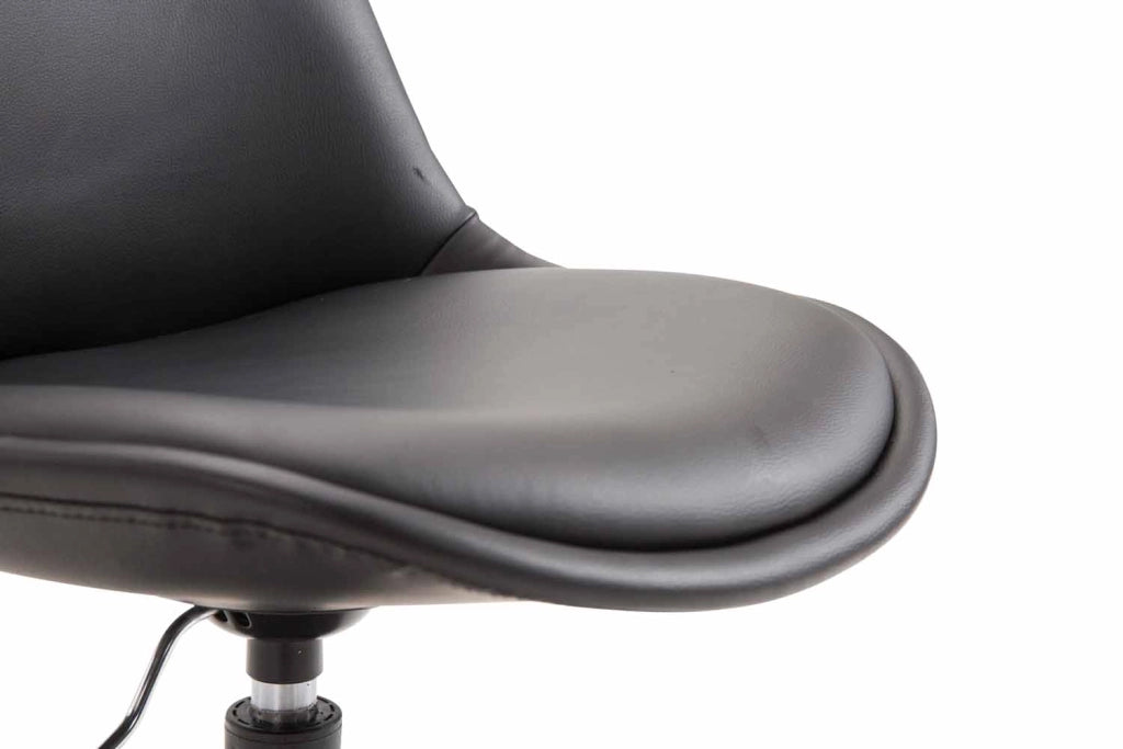 Sedia da pranzo MAVERICK in similpelle nero,nero
