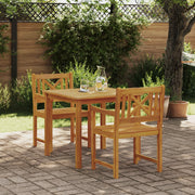 Set da pranzo giardino  in legno massello di acacia da 3 pezzi