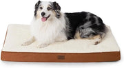 Letto per cani ortopedico per cani grandi, 104 x 74 x 9 cm, cuscino per cani, coperta per cani in lana, lavabile, materasso per cani per cani grandi, colore terra di argilla