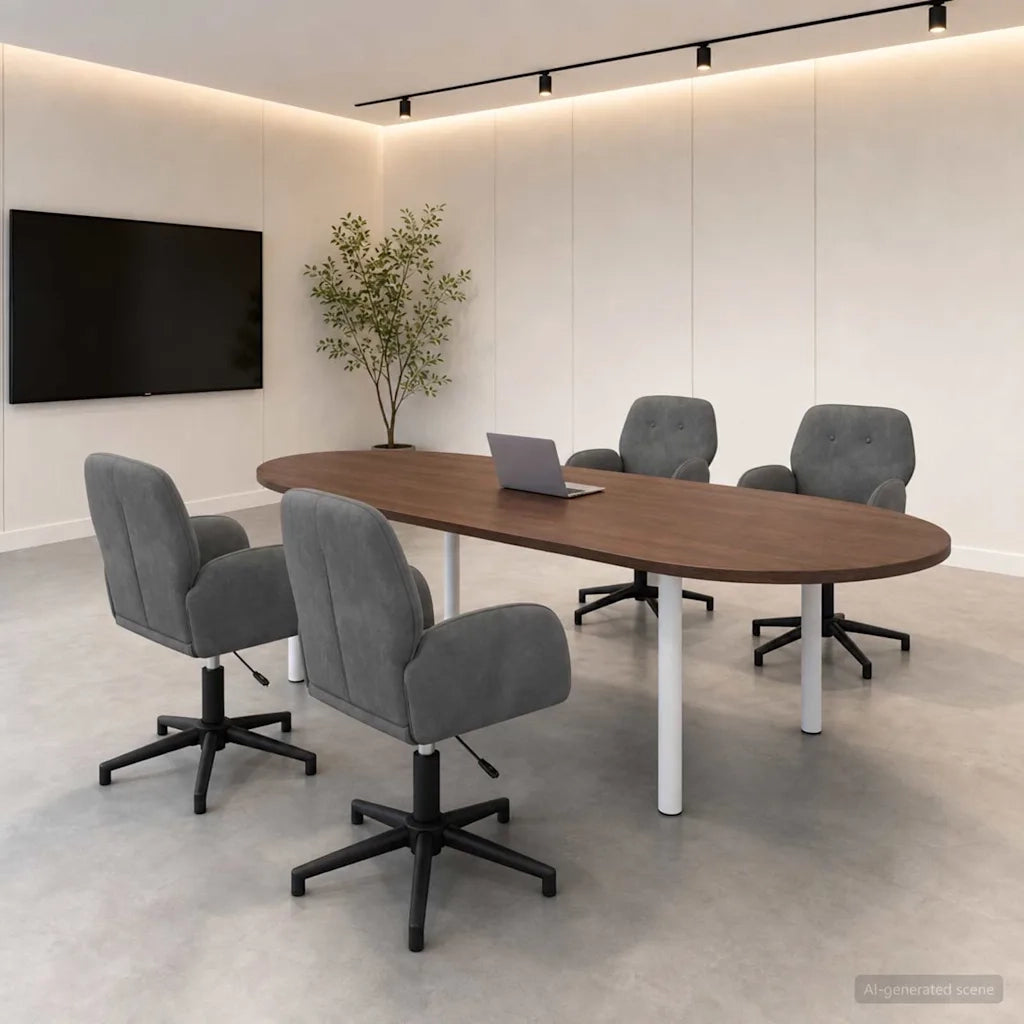 Sedie da scrivania girevoli 4 pz 54 x 55 x 90 cm Grigio Scuro 3428330