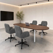 Sedie da scrivania girevoli 4 pz 54 x 55 x 90 cm Grigio Scuro 3428330