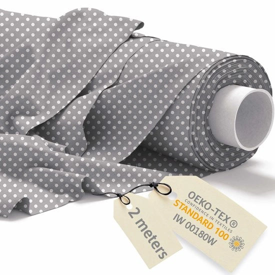 Stoffa in Cotone per Metro 2Mx160cm 145 g/m² - Tessuti da Sartoria per Metro - Pelle di Mobili - Canapa, Tela di Juta Stoffa - Stoffa per Tende - Molton, Palloni