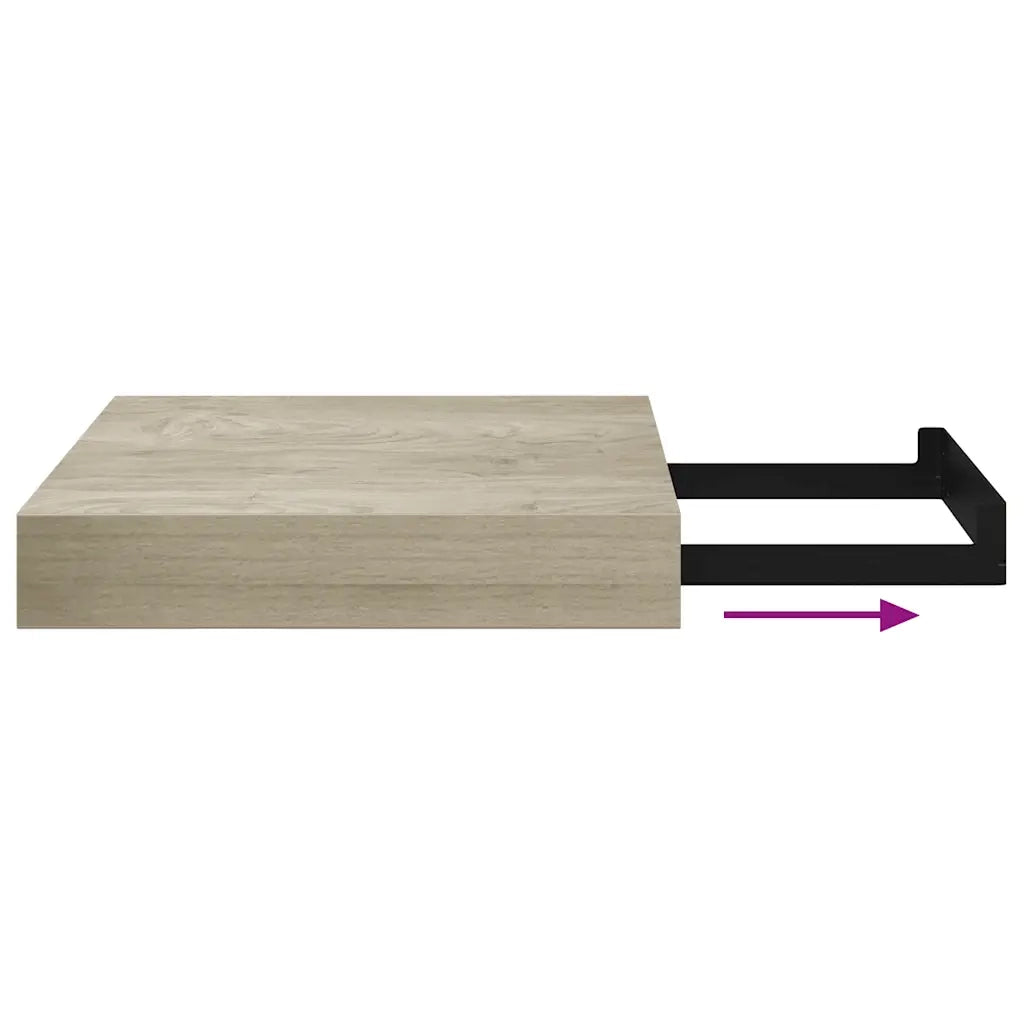 Scaffale a Parete Rovere 23x23,5x3,8 cm in MDF 323865