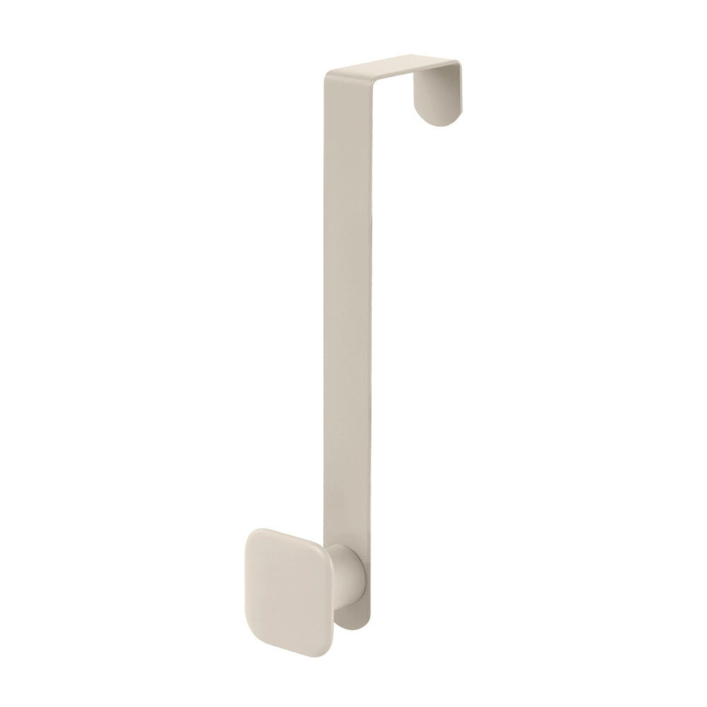 Gancio bagno singolo in acciaio e plastica beige quadrato Fiore