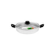 Tegame in acciaio inox Royal con coperchio in vetro Ø 28 cm