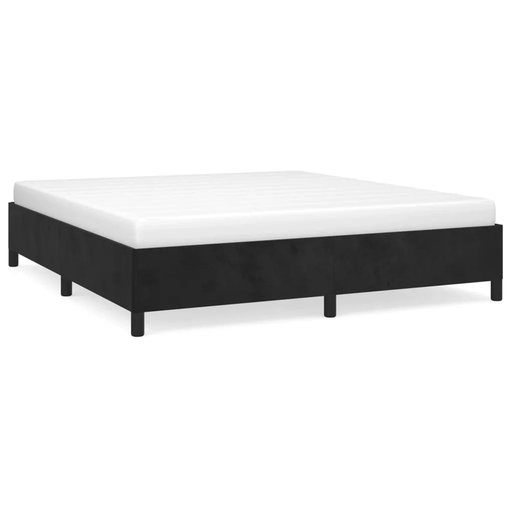 Giroletto senza Materasso Nero 180x200 cm in Velluto 347338
