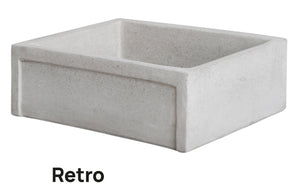 Lavello da Giardino Senza Rubinetto in Cemento Granulato di Marmo Madrid Grigio