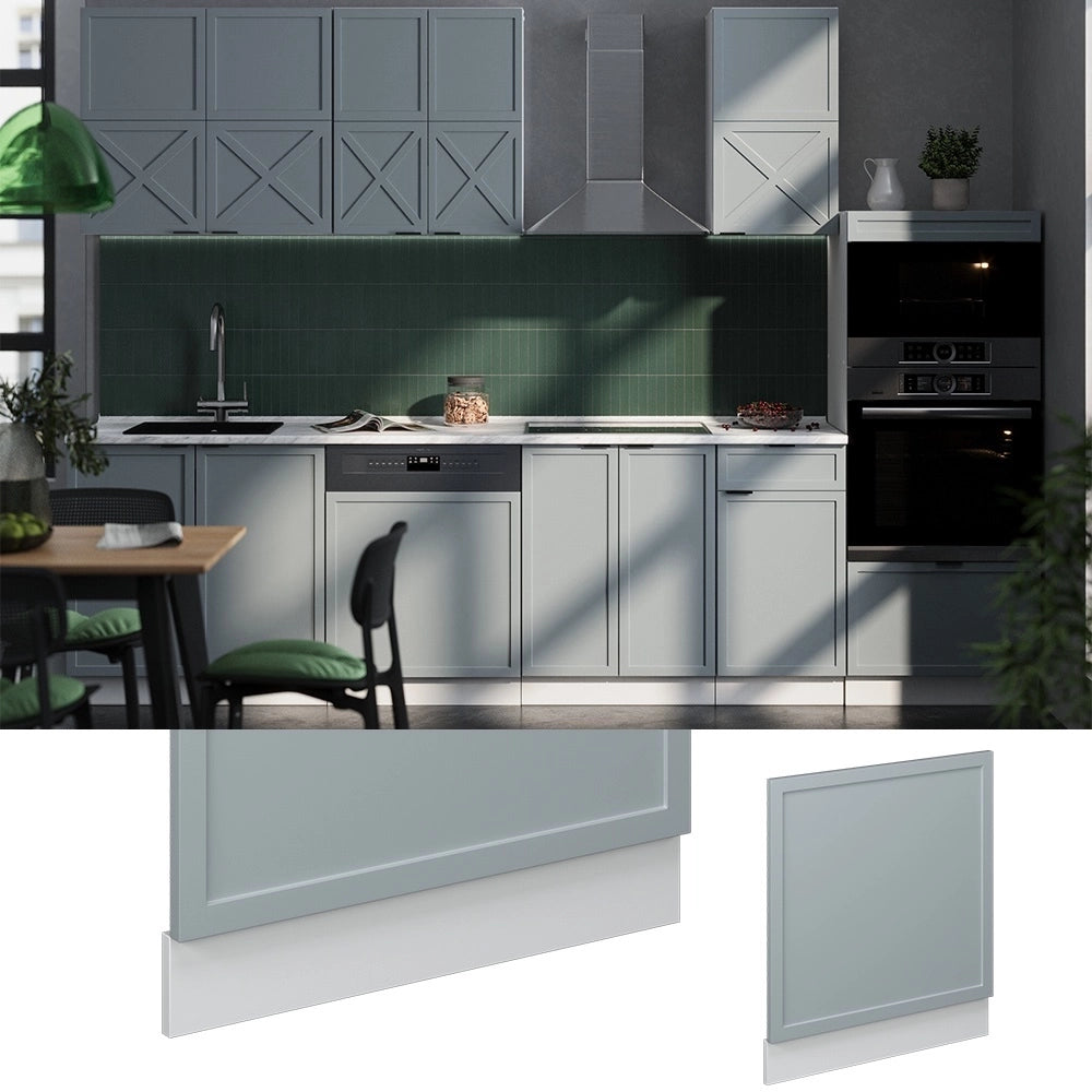 Pannello frontale Fame-Line Blu-grigio chiaro/Bianco 60 cm, PL Marmo Vicco