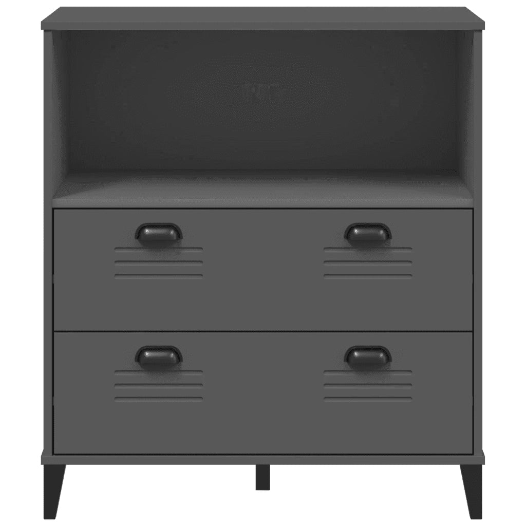 Libreria VIKEN Antracite 80x40x80 cm in Legno Multistrato