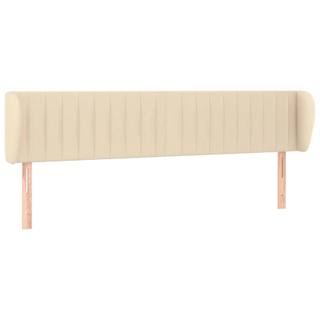 Testiera ad Orecchio-Testata con Orecchie Crema 183x23x78/88 cm in Tessuto 113364