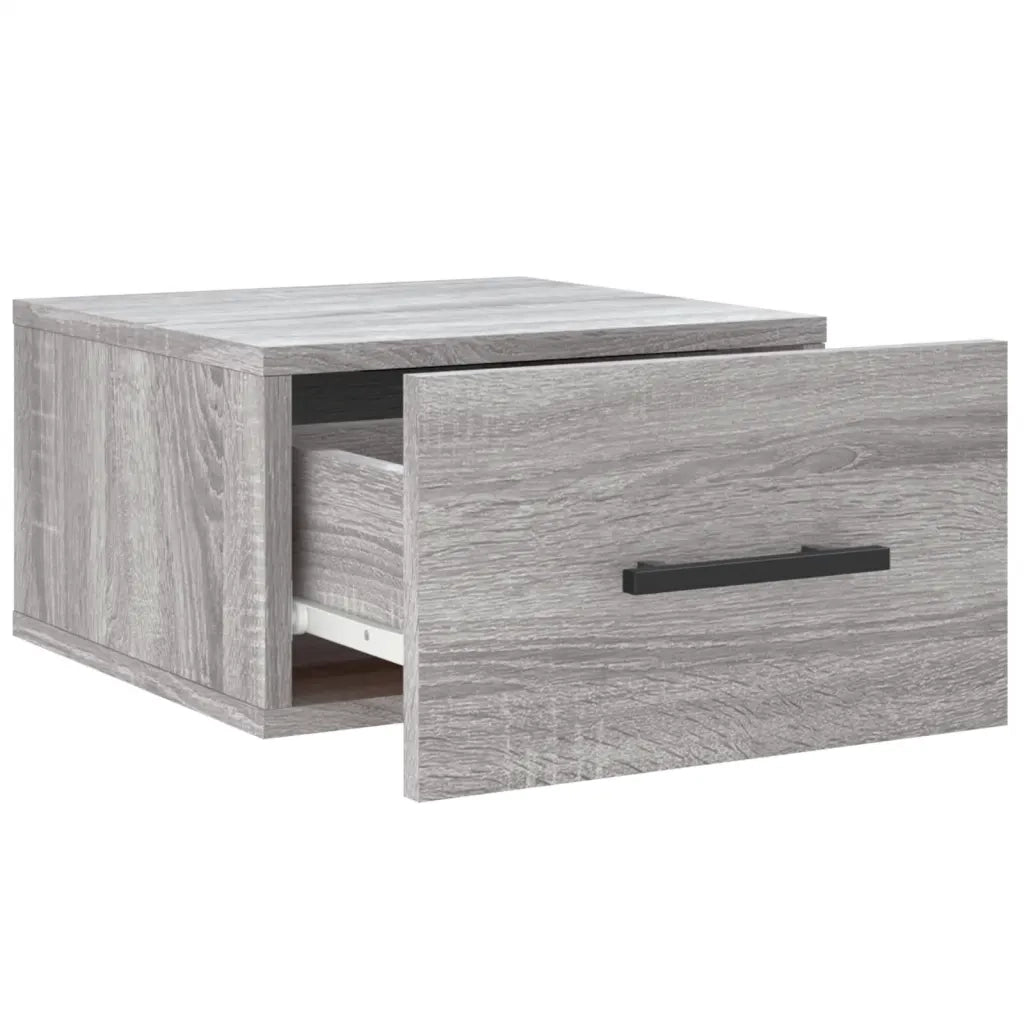 Comodino | Armadio da Notte | Mobiletto da notte a Muro Grigio Sonoma 35x35x20 cm