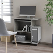 Scrivania Computer Grigio Cemento 80x50x75 cm Legno Multistrato 802898