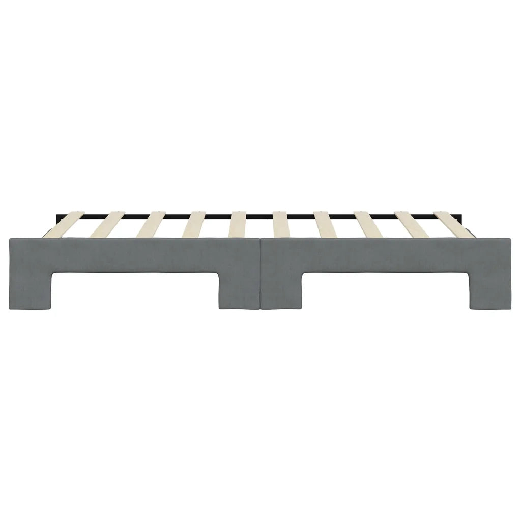 Divano Letto con Letto Estraibile Grigio Scuro 90x190cm Tessuto 3196827