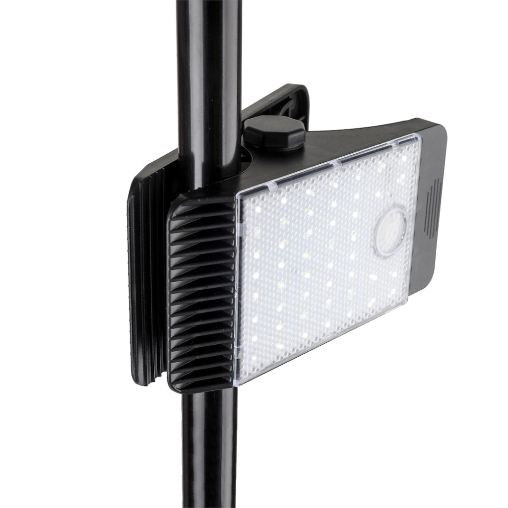 Lampada solare a clip 4W 4000K sensore IP44 nera Eko-Light