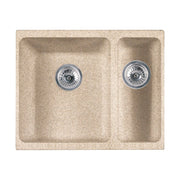 Lavello 2 vasche Franke Kubus KBG 160 sottotop in fragranite avena 55.8x46 cm.