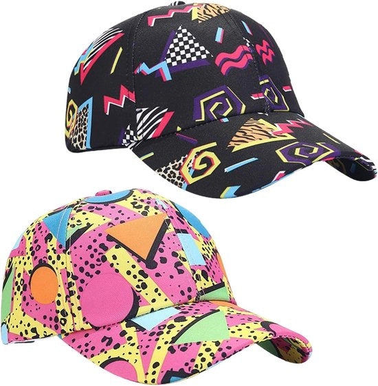 Disco petten da casalinga - Set a 2 - Anni 80 - Per signore e signora - Petten sportive casual - Festa hiphop - Viaggi estivi