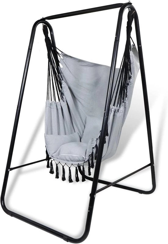 Sedia da Relax con Struttura - Sedia da Giardino con Tre Cuscini - Dimensioni 90 x 251 cm - Beige