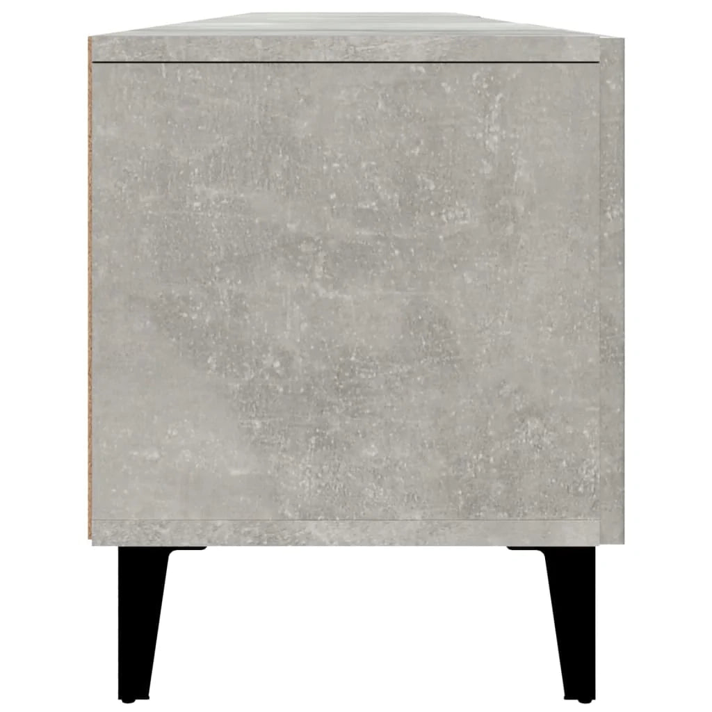 Mobile TV multimediale mensola TV credenza mobile TV sala da pranzo soggiorno camera da letto 180 x 31,5 x 40 cm legno ingegnerizzato grigio 02_0026093