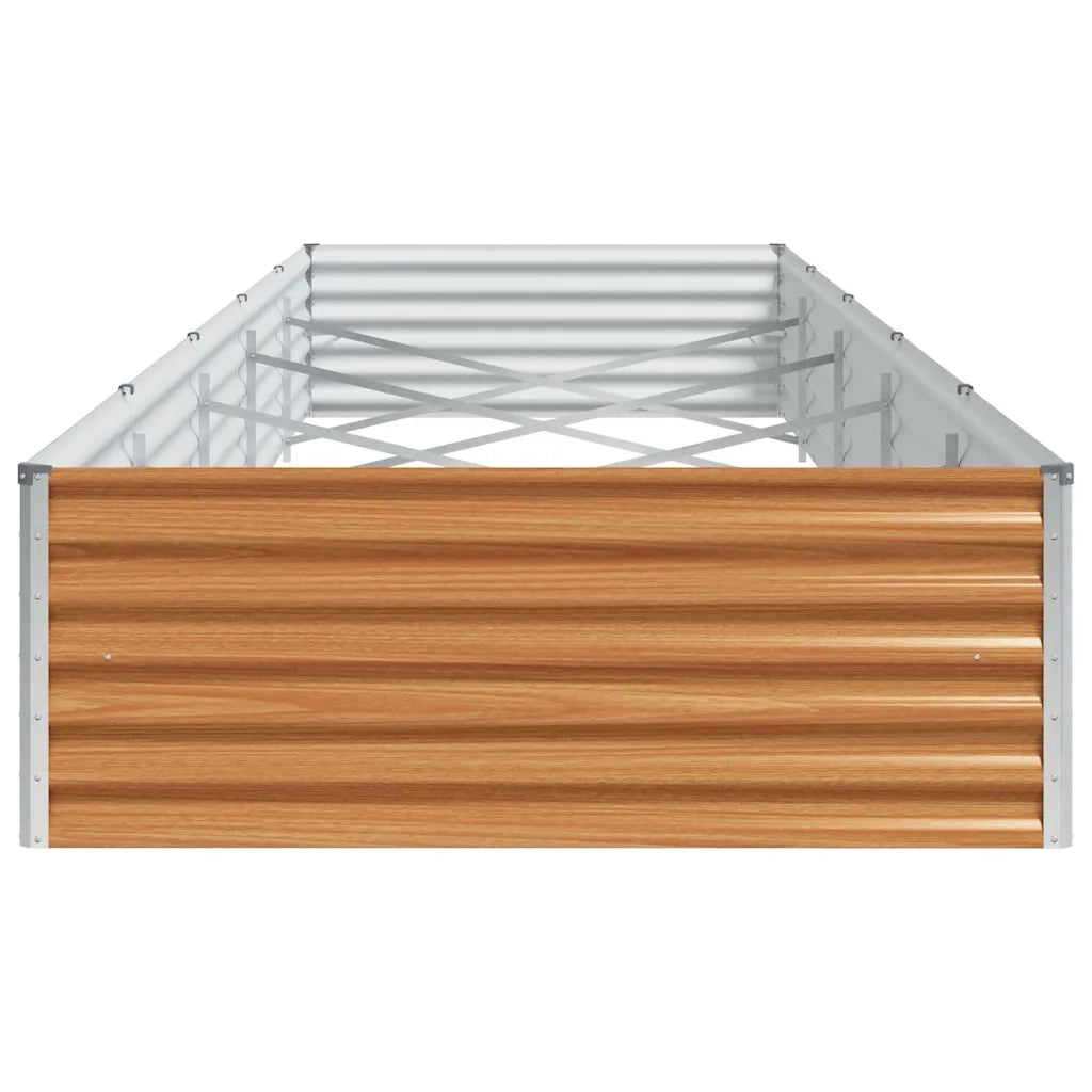 Fioriere | Cassetta per fiori | Letto rialzato da giardino 485 x 100 x 36 cm Acciaio zincato