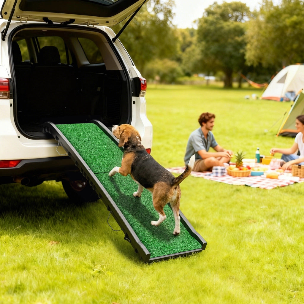 Rampa per Cani con Erba Sintetica Pieghevole ¨C Minimal ¨C Verde 155 cm