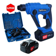 HU-FIRMA 9011810 HU-TS20-LI Trapano tassellatore cordless 20V 4Ah 2 batterie SDS-PLUS 1 1 J 0-900 giri min 0-5000 colpi min colore Nero