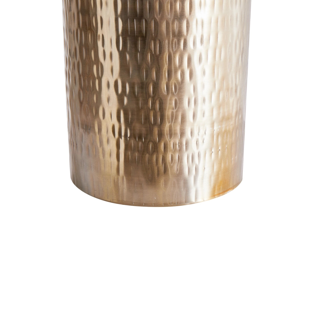 Contenitore decorativo in metallo dorato con coperchio in legno rotondo per contenitore industriale glamour
