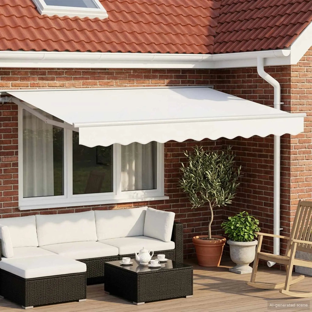 Cornice per Tenda Manuale con LED Bianco 3 x 2,5 m 3420586