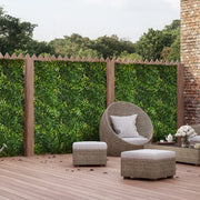 PARETE VEGETALE ARTIFICIALE Set da 12 pezzi 50x50 cm Verde in Polietilene