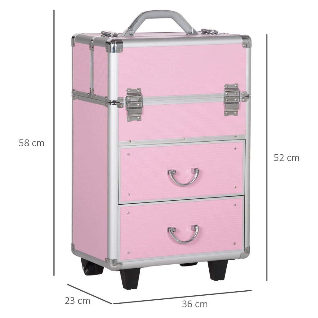 Cassettiera per Trucco ¨C Zephmum ¨C Rosa 36x23x58cm