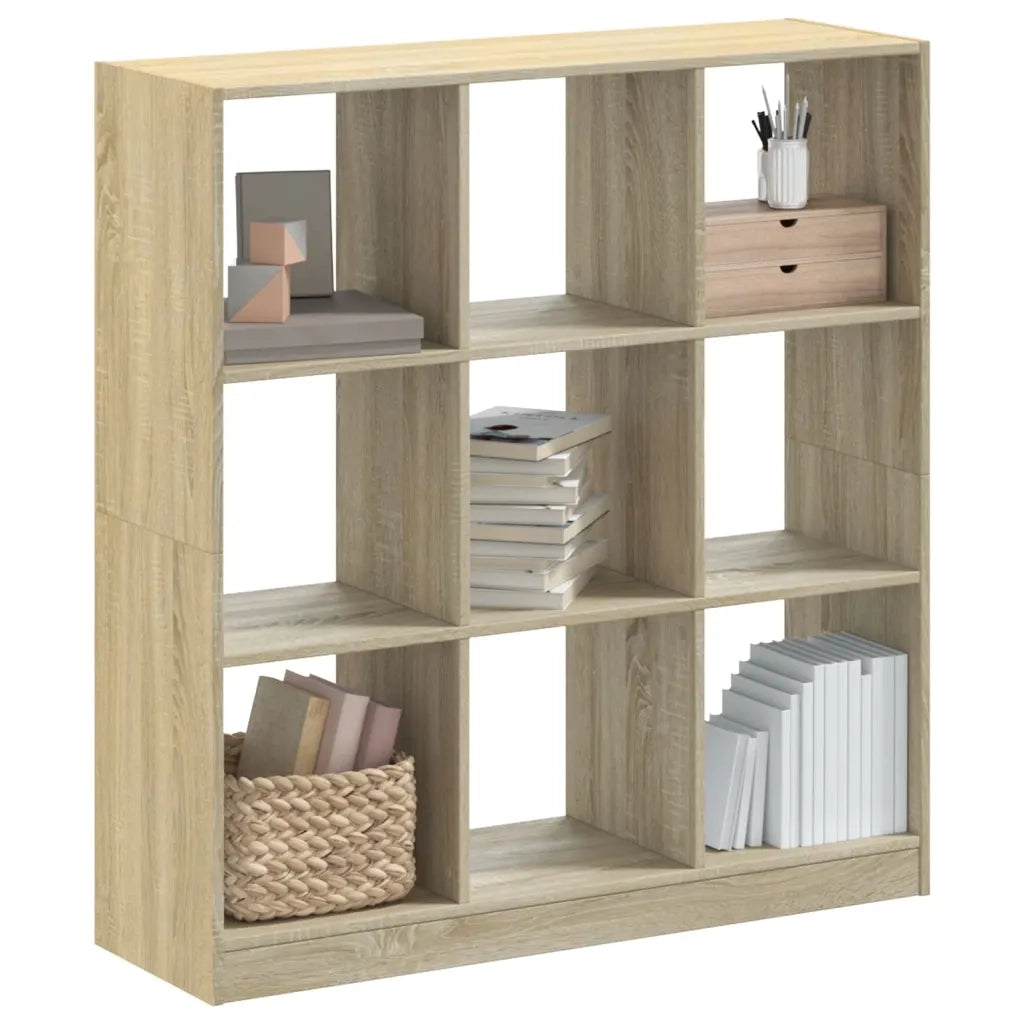 Libreria-Scaffale per Libri-Mobile di Stoccaggio Rovere Sonoma 102x32x108 cm in Legno Multistrato