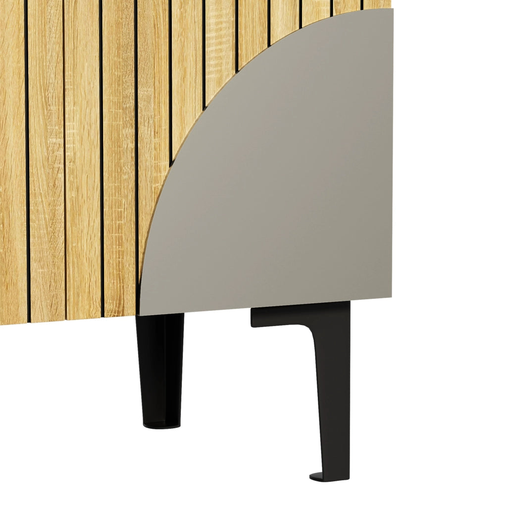 Mobile contenitore in legno 160x36x94 cm con 4 ante e 4 cassetti