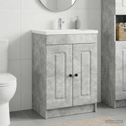 Mobiletto da bagno sotto il lavello Grigio Cemento 890007