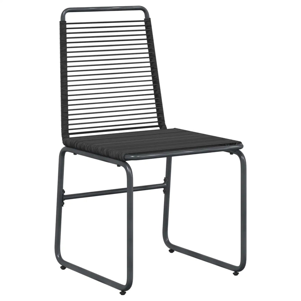 Sedie da giardino 2 pz | Sedie da Esterno Nero 48 x 55 x 89,5 cm Rattan