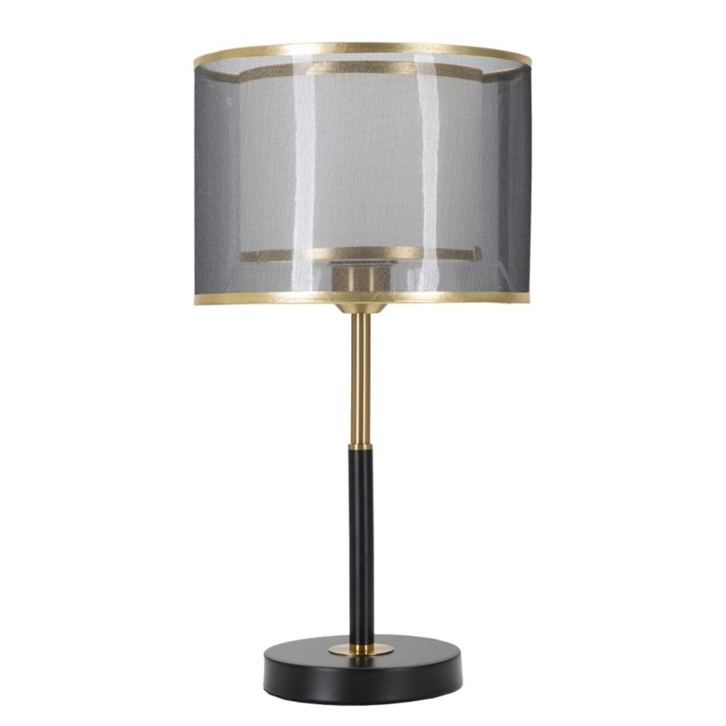 Lampada da Tavolo VKH146, Nero, Metallo, 25x25x48 cm