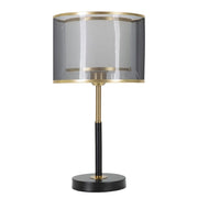 Lampada da Tavolo VKH146, Nero, Metallo, 25x25x48 cm