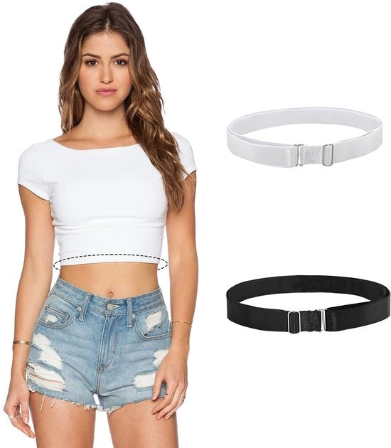2 pezzi di fascia elastica per crop top adattabile