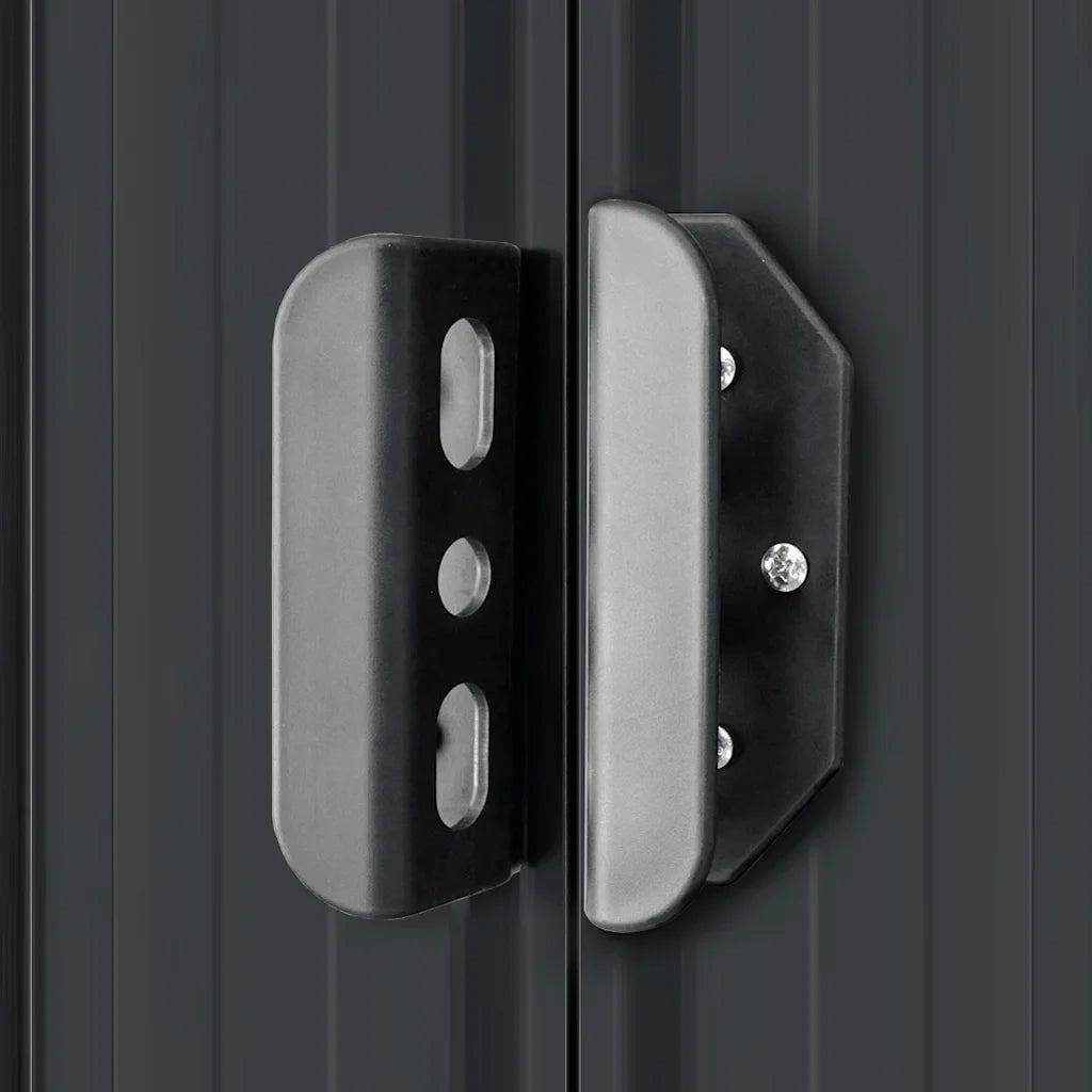 Casetta da Giardino 257x298x178 cm in Metallo Antracite 143342