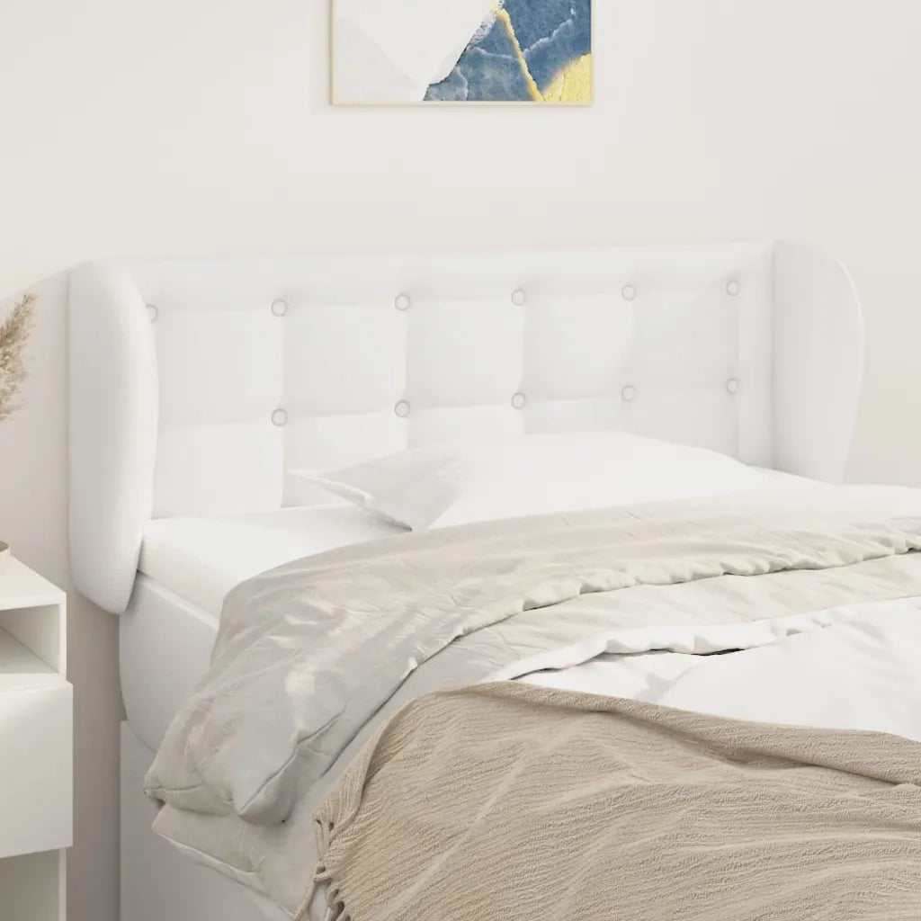 Testiera ad Orecchio Bianca 93x23x78/88 cm in Similpelle cod mxl 48157