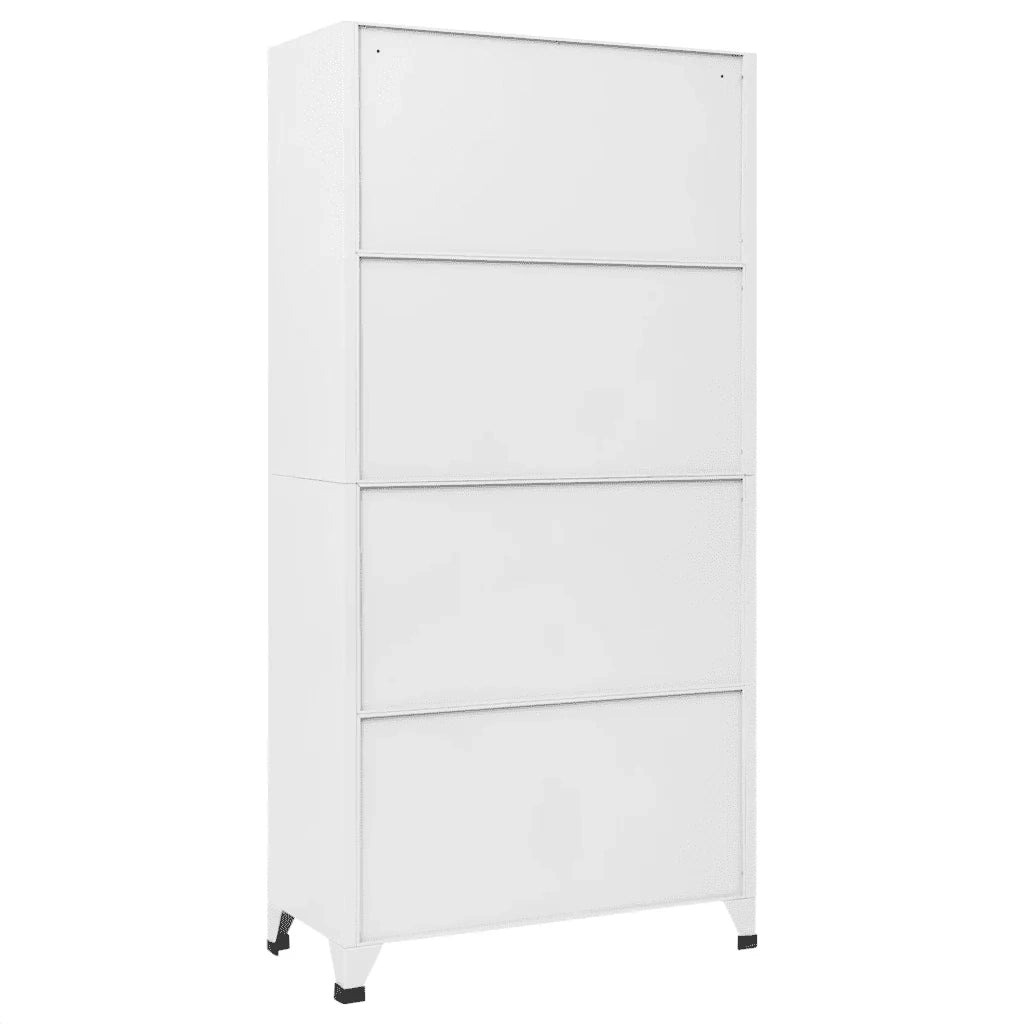 Armadio da ufficio moderno con serratura dimensioni 90 x 45 x 180 cm dotato di 12 ante con serratura in acciaio bianco. Codice articolo: 02_0047024.