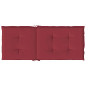 Cuscini per Sedie 2 pz Rosso Vino 120x50x3 cm in Tessuto 314113