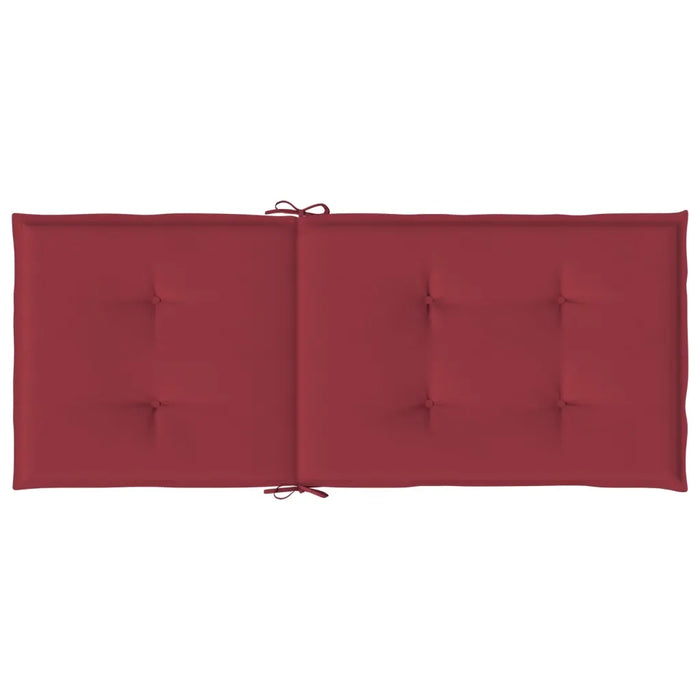 Cuscini per Sedie 2 pz Rosso Vino 120x50x3 cm in Tessuto 314113