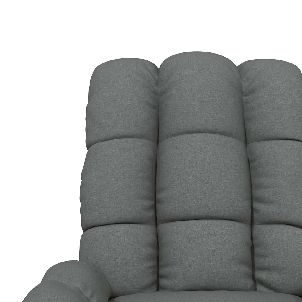 Divano Sedia-Poltrona Reclinabile in Tessuto Grigio Scuro 486817