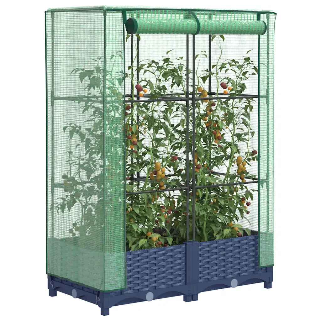 vidaXL Letto Rialzato con Copertura Serra Effetto Rattan 80x40x123 cm