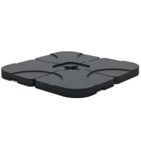 Set 4pz Base per Ombrellone da Giardino in Plastica 50 × 50 × 7.5cm
