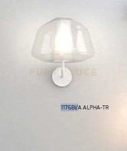 APPLIQUE BIANCO VETRO ALPHA TRASPARENTE 1176BI-A ALPHA-TR
