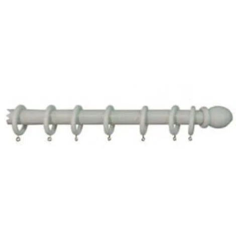 BASTONE LEGNO A STRAPPO D 23 BIANCO 160CM C/SUPP.- 1,0 pz